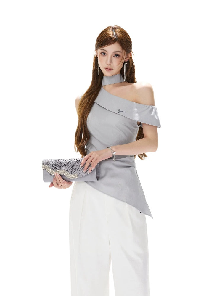 Asymmetric Halter Top
