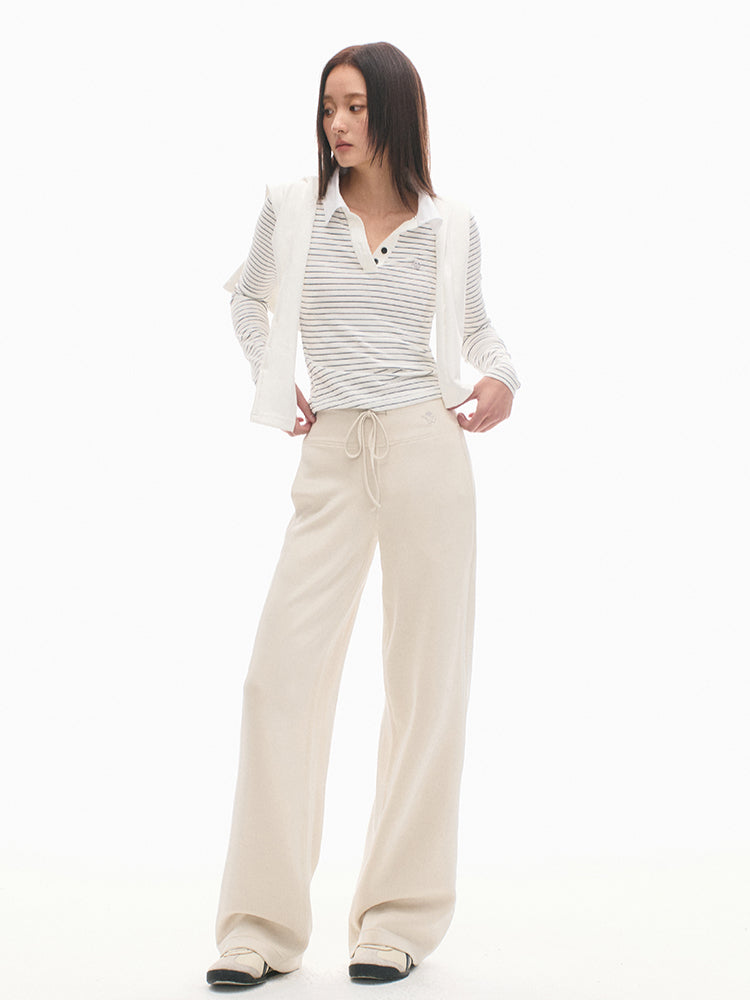 Vintage Slim Fit Black & White Striped T-shirt