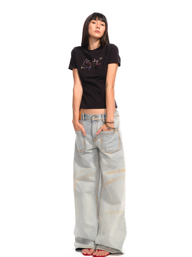 Washed Reversed - Pocket Jeans
