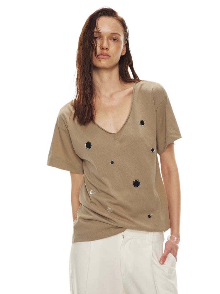 Mirror V-Neck Relaxed Tee
