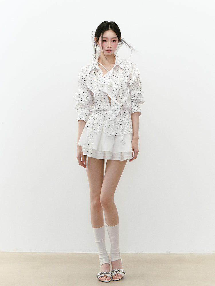 Layered Lace Spliced Cake Skirt