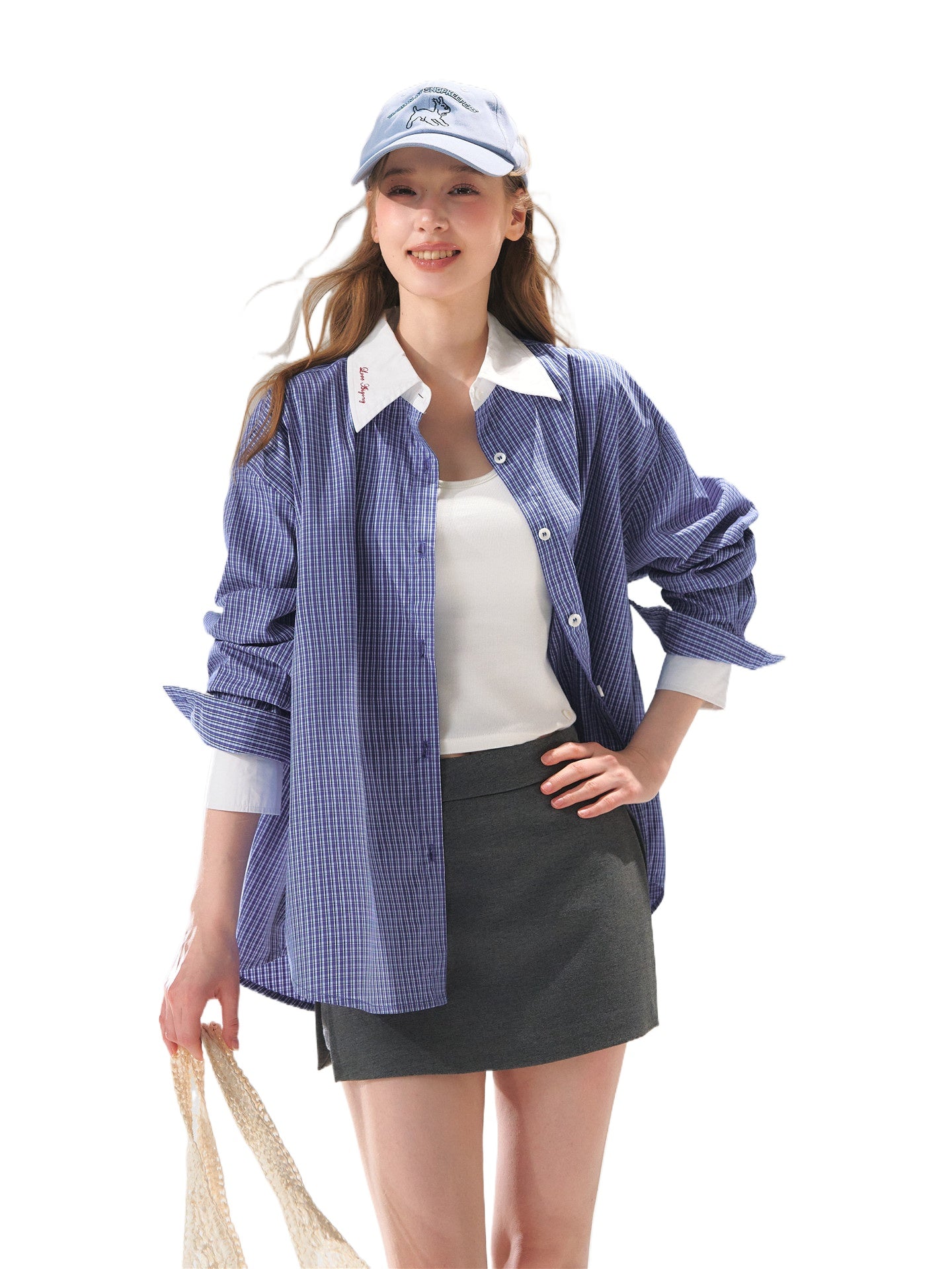 Blue Plaid Polo Shirt