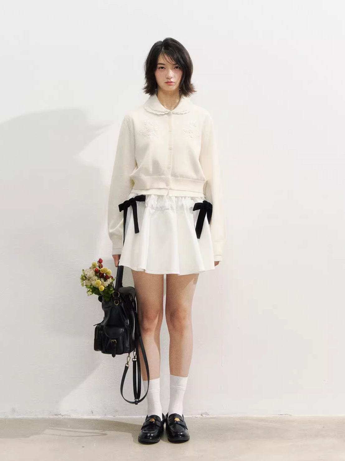 Crochet Doll Collar Cardigan