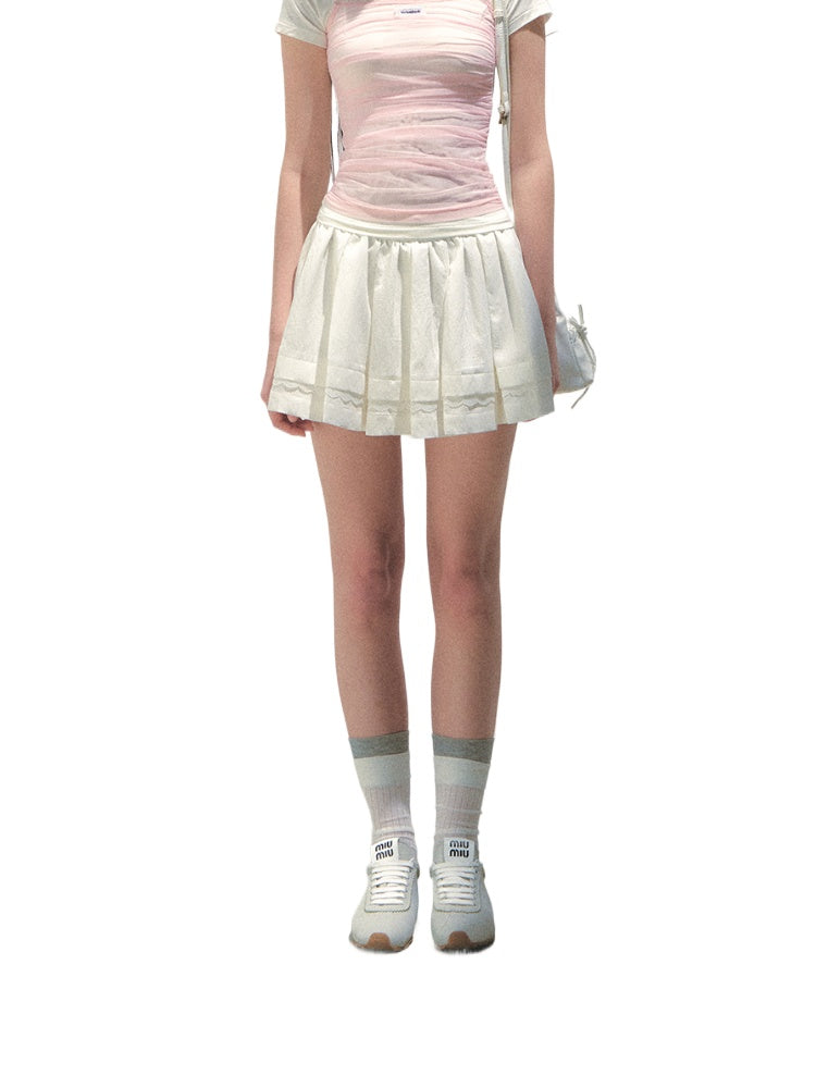 Contrast Color Fake Two-piece Short-sleeve T-shirt