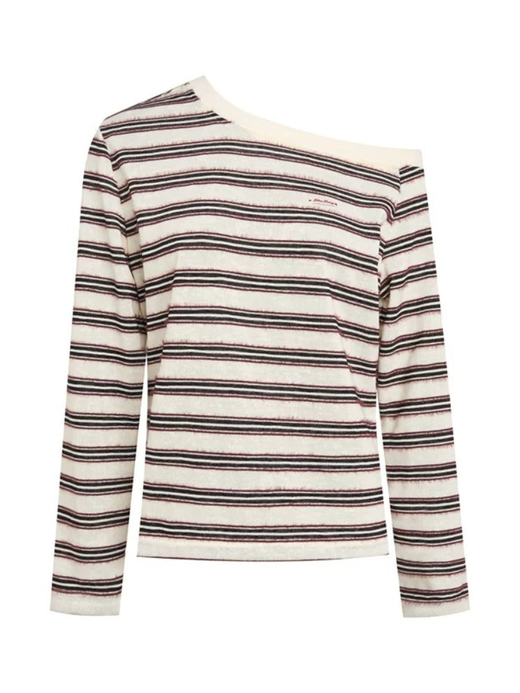 Red Striped Oversized Tee