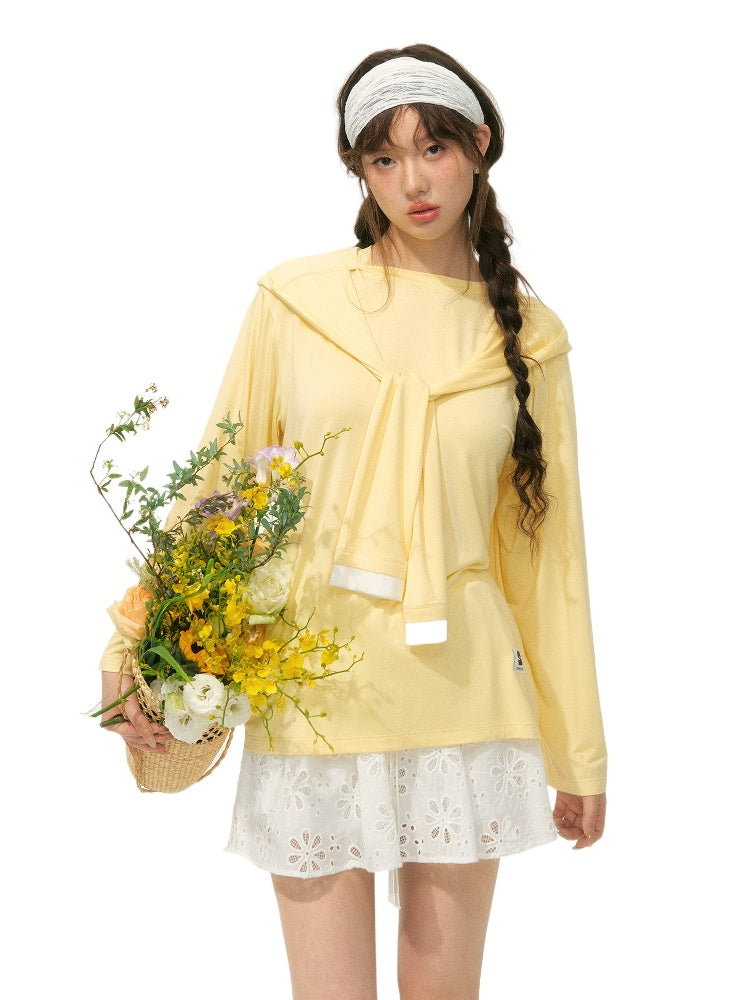 Lazy Style Layered Sun Protection Top