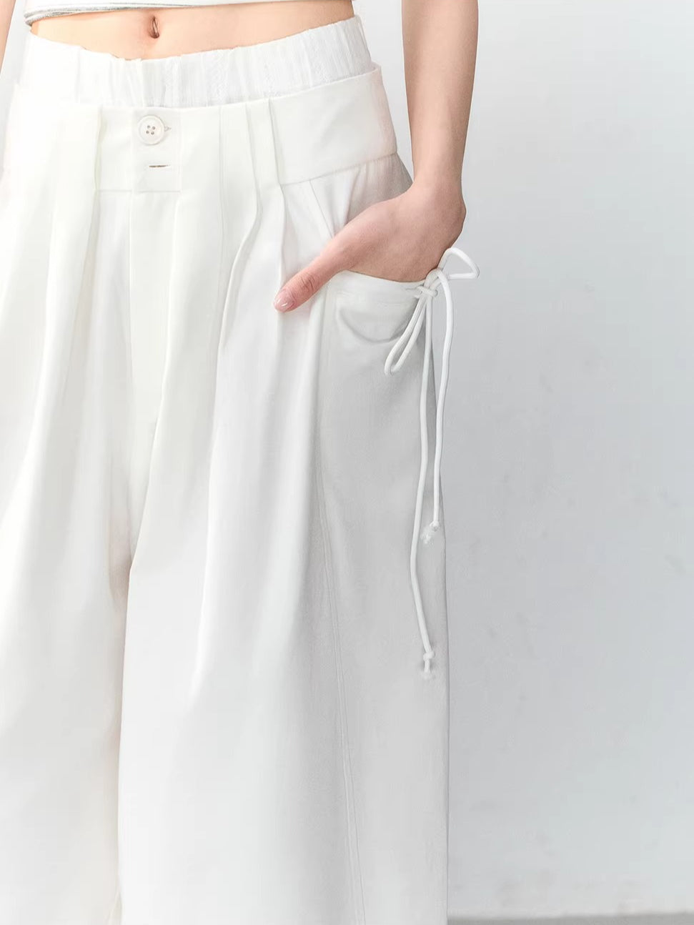 Double-Waist Oversized Wide Leg Pants
