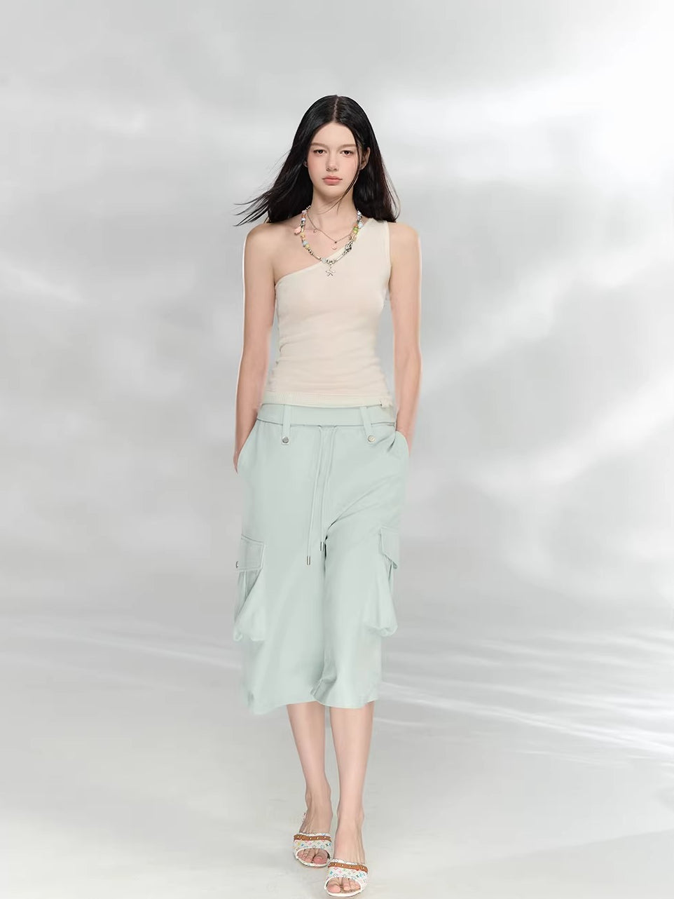 Asymmetrical Knit Tank Top