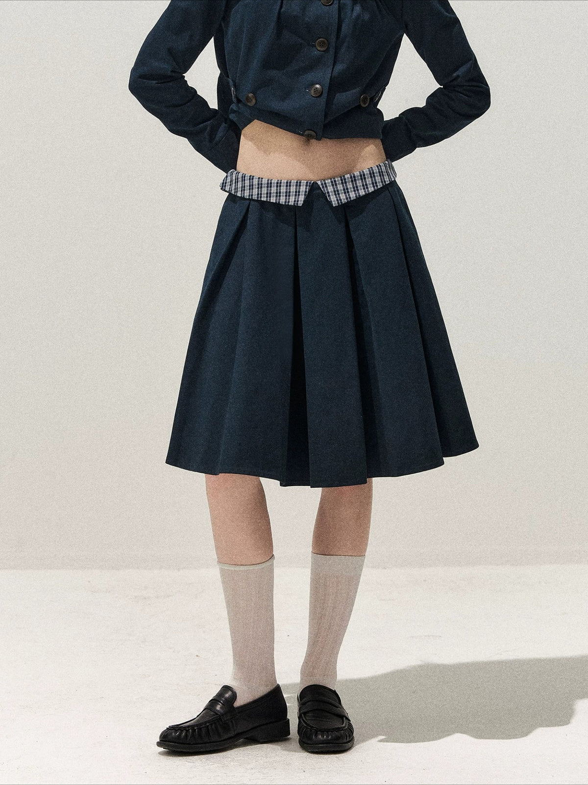 Peter Pan Pleated Skirt Set