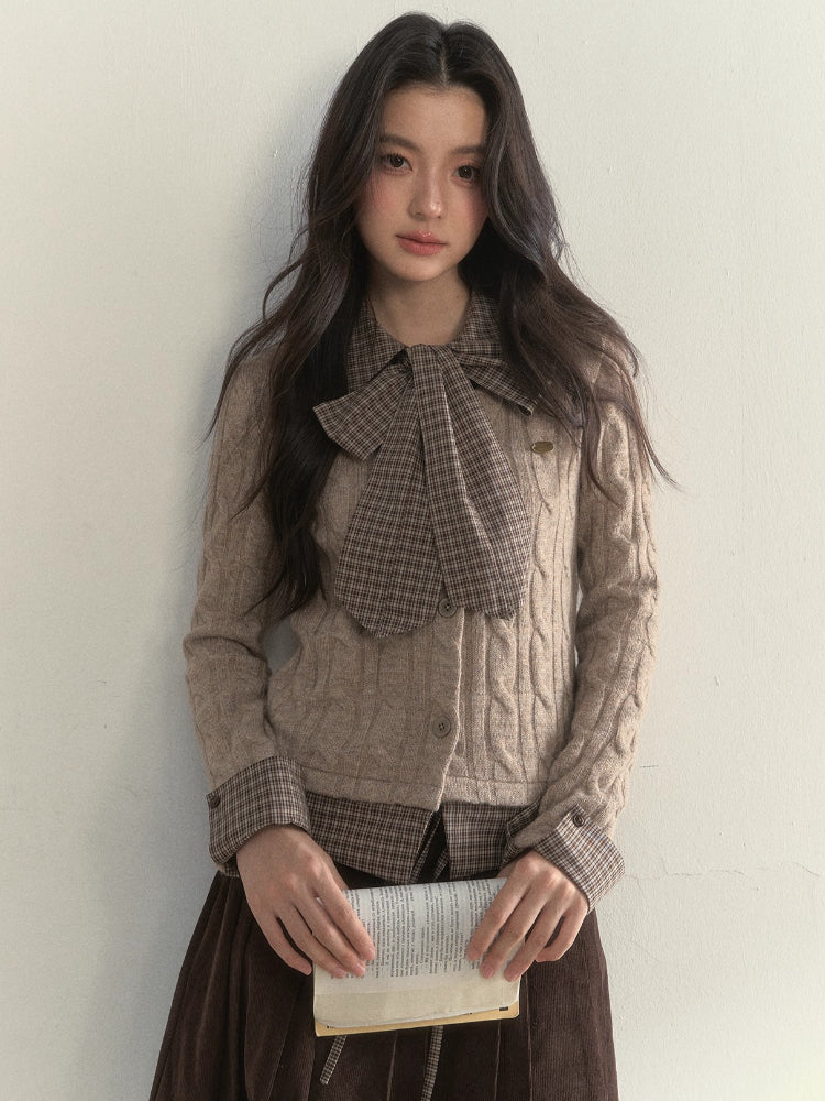 Cable Bow-Tie Splice Sweater