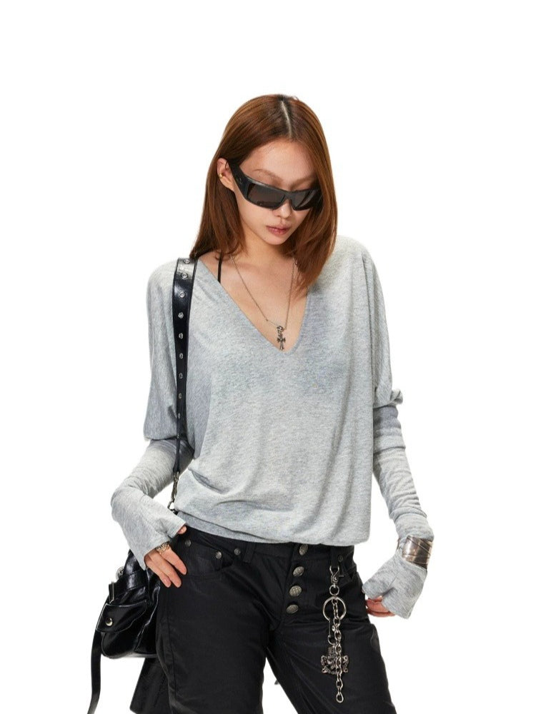 Oversized V Neck Tee