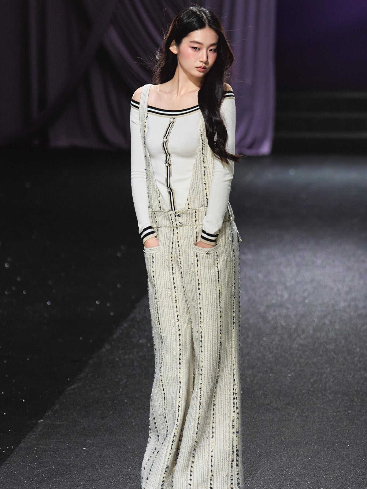 Off-Shoulder Wool Knit Top