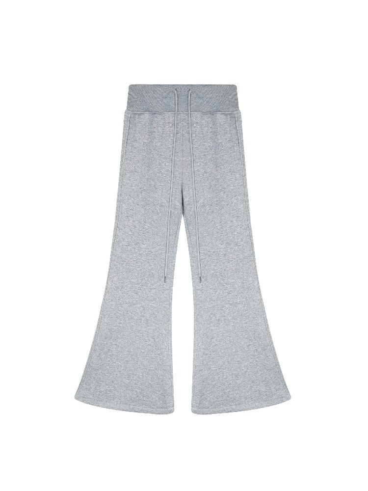 Drawstring Fleece-lined Hoodie & Pants Set