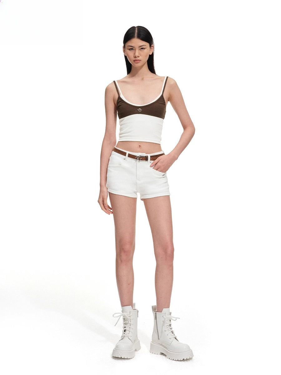 Polar High-Stretch Denim Shorts