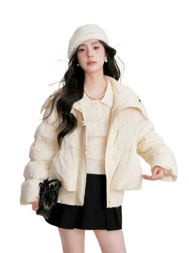 Jacquard Collar Down Jacket