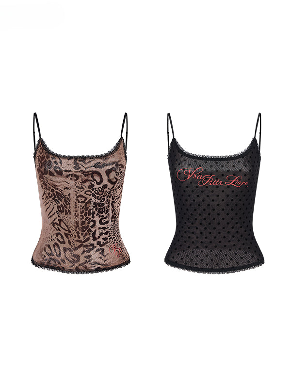 Reversible Leopard Dot Camisole