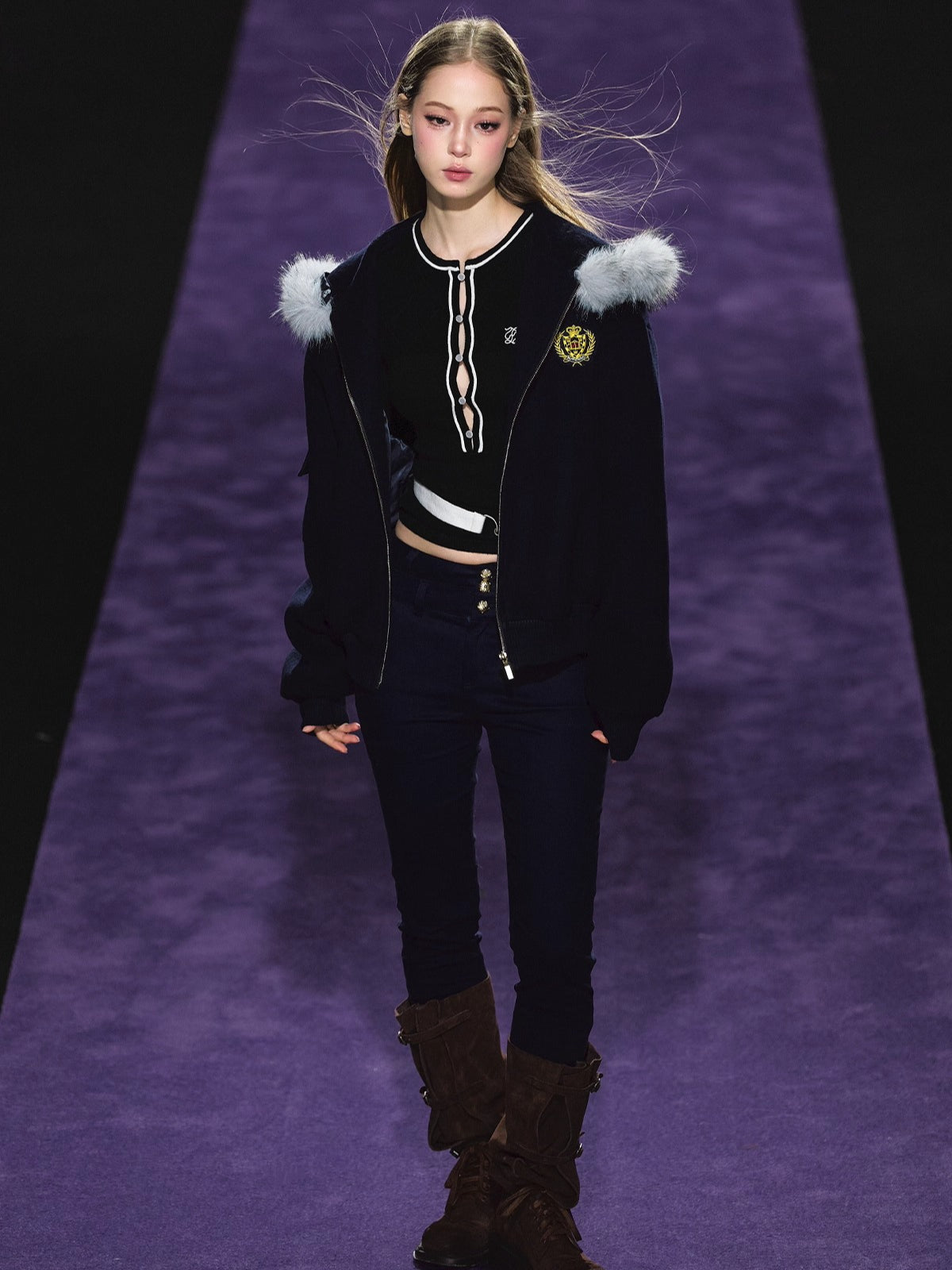 Double-Waist Stretch Skinny Jeans