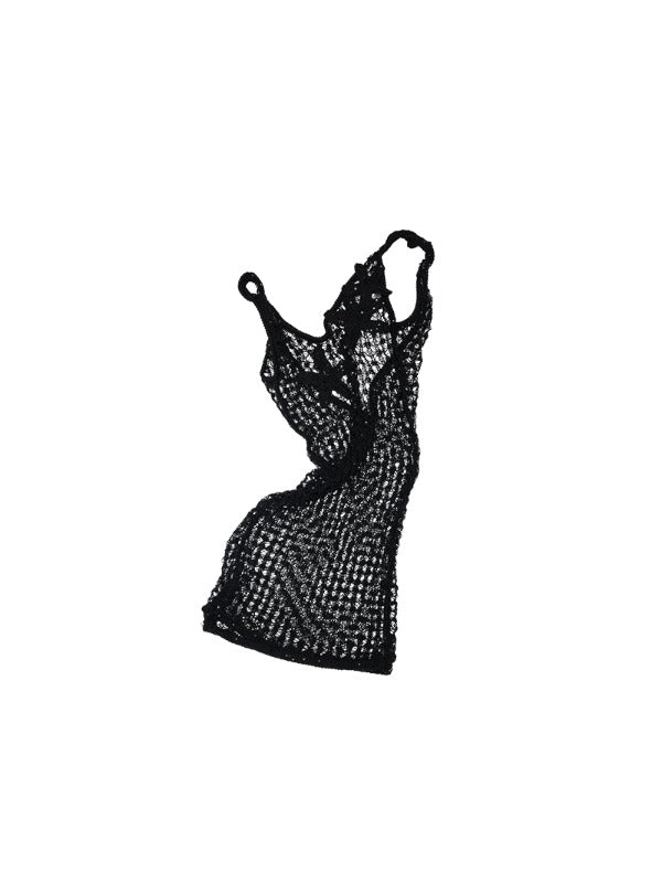 Handcrafted Starfish Knit Tie-Back Tank Top