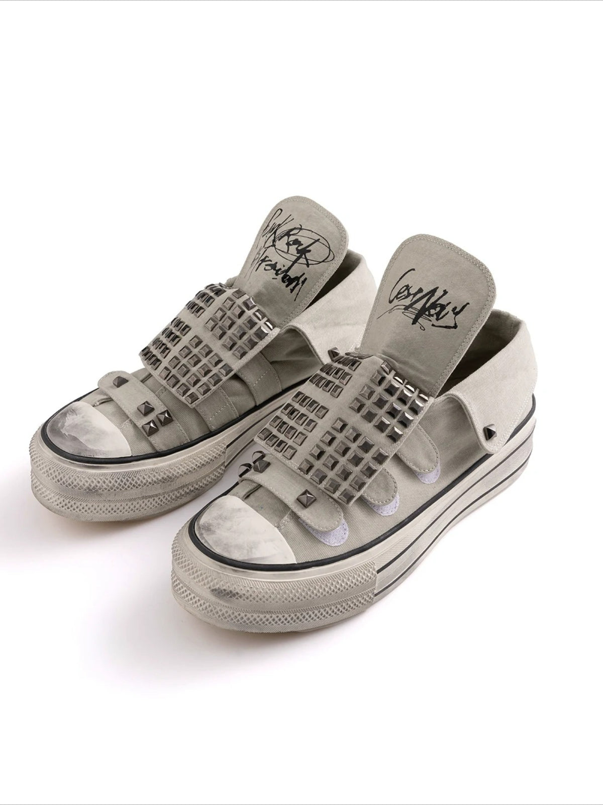 Studded Canvas Sneakers