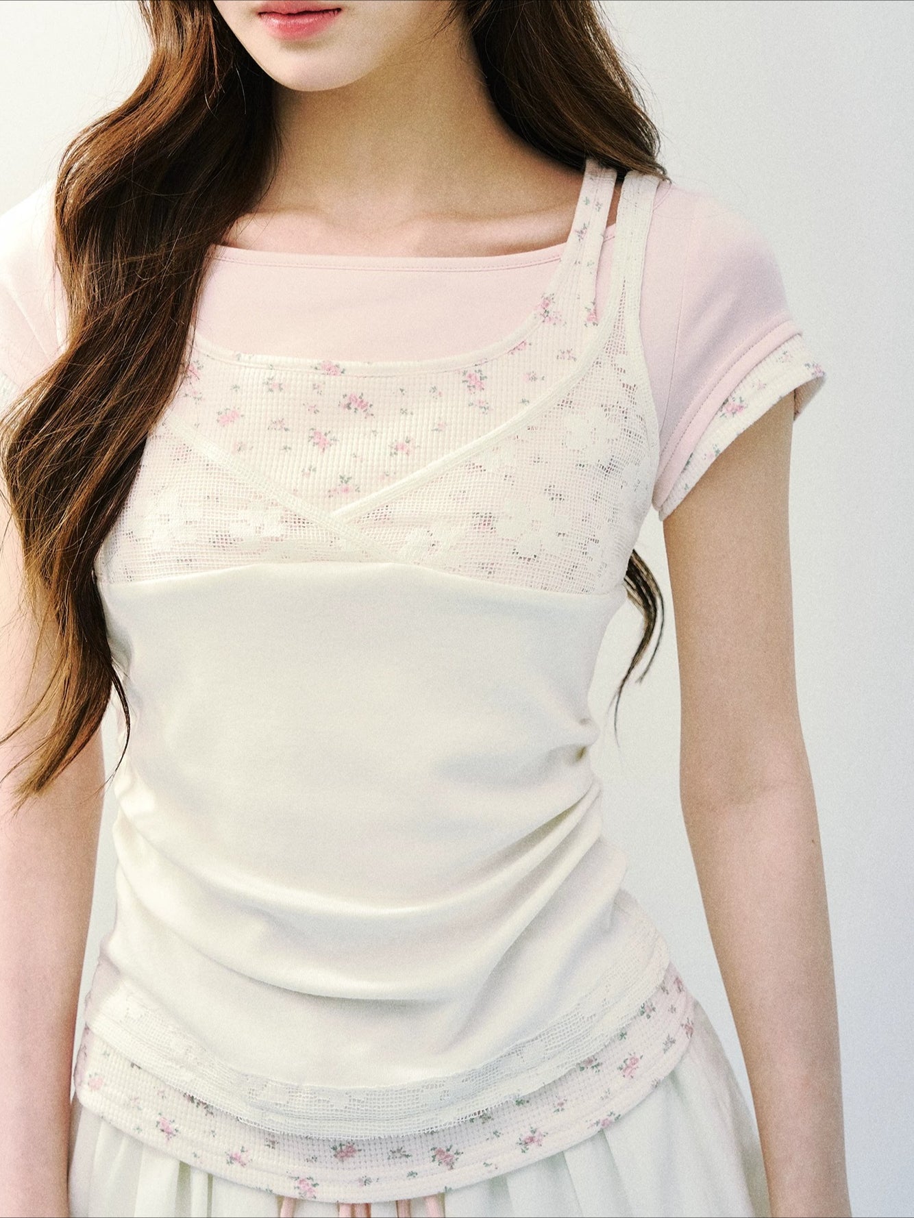 Lace Layered Knit Tee