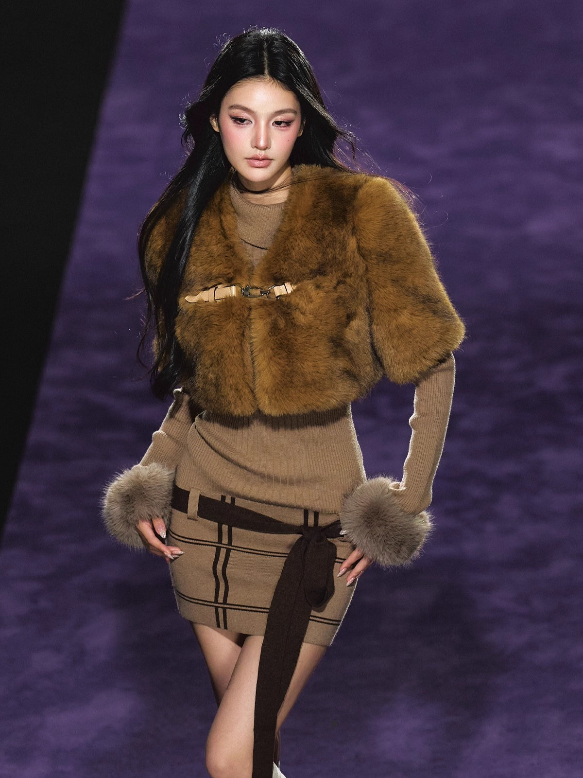 Faux-Fur Cape Vest