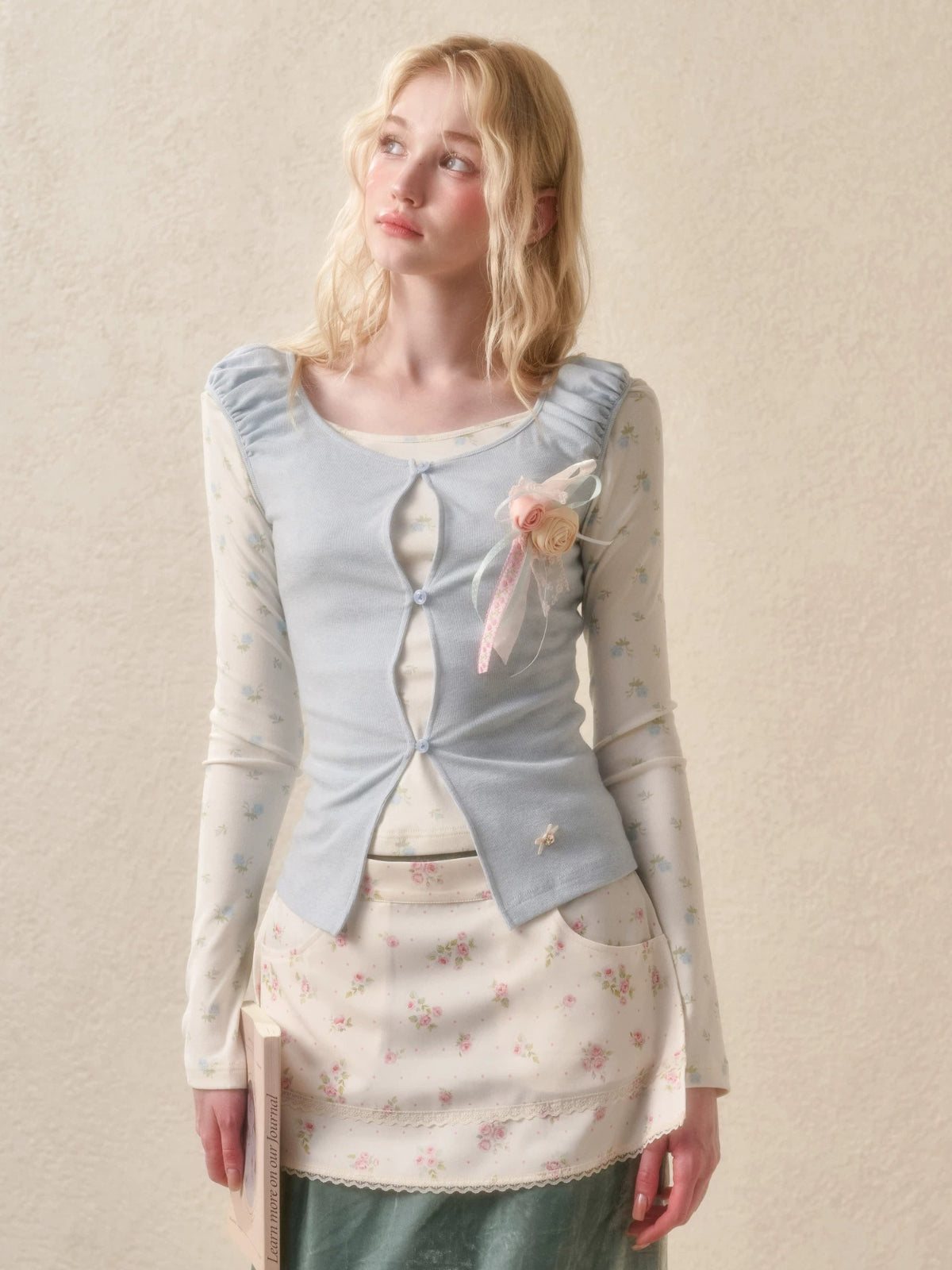 Floral Layered Knit Two Piece Set