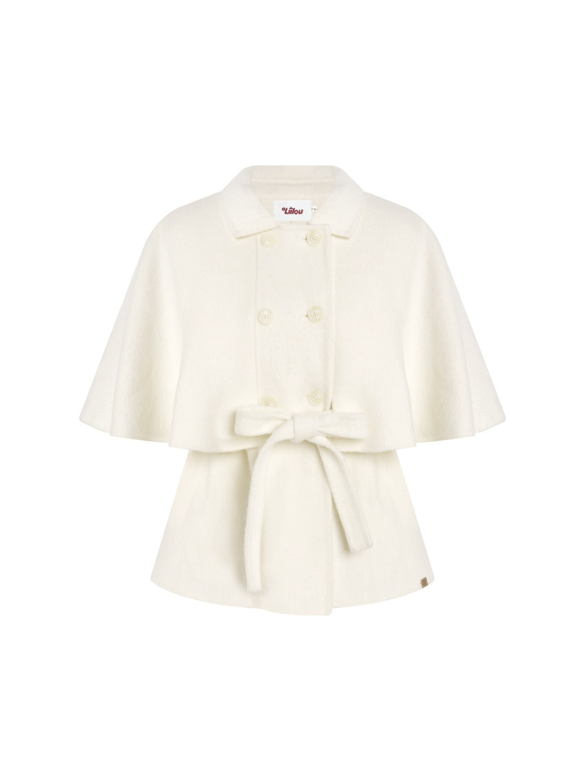 Layered Cape Belted Wool Coat