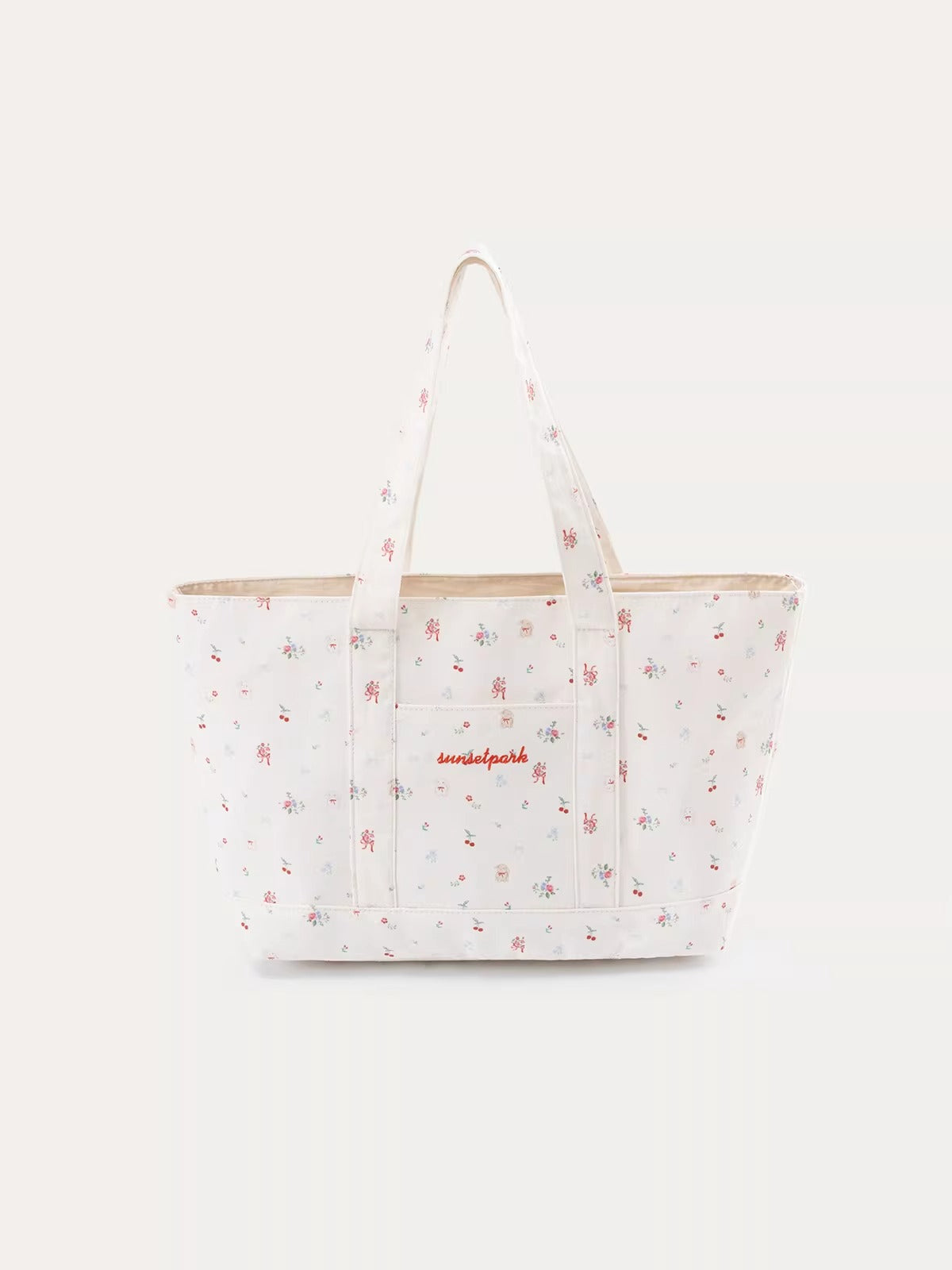 Floral Canvas Tote Bag