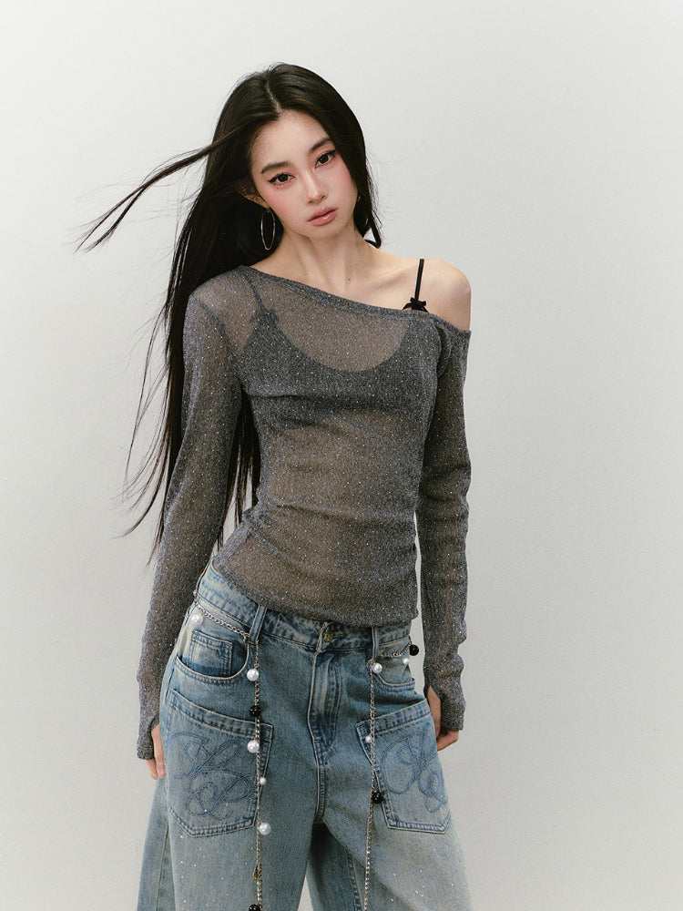 Double-Layer Structure Lace-Spliced Bra