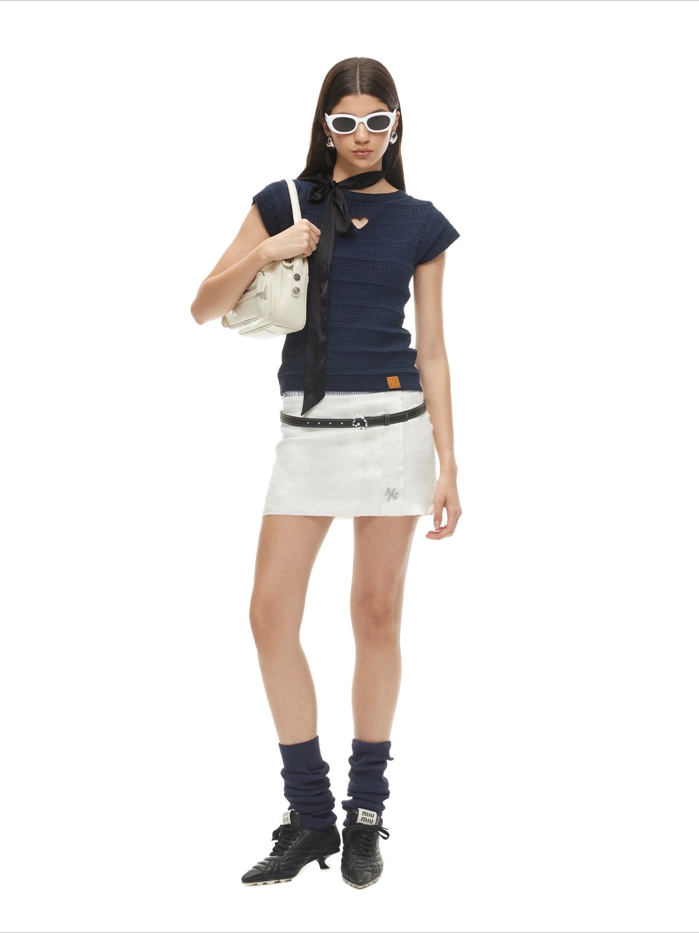 Heart Cutout Linen Tee