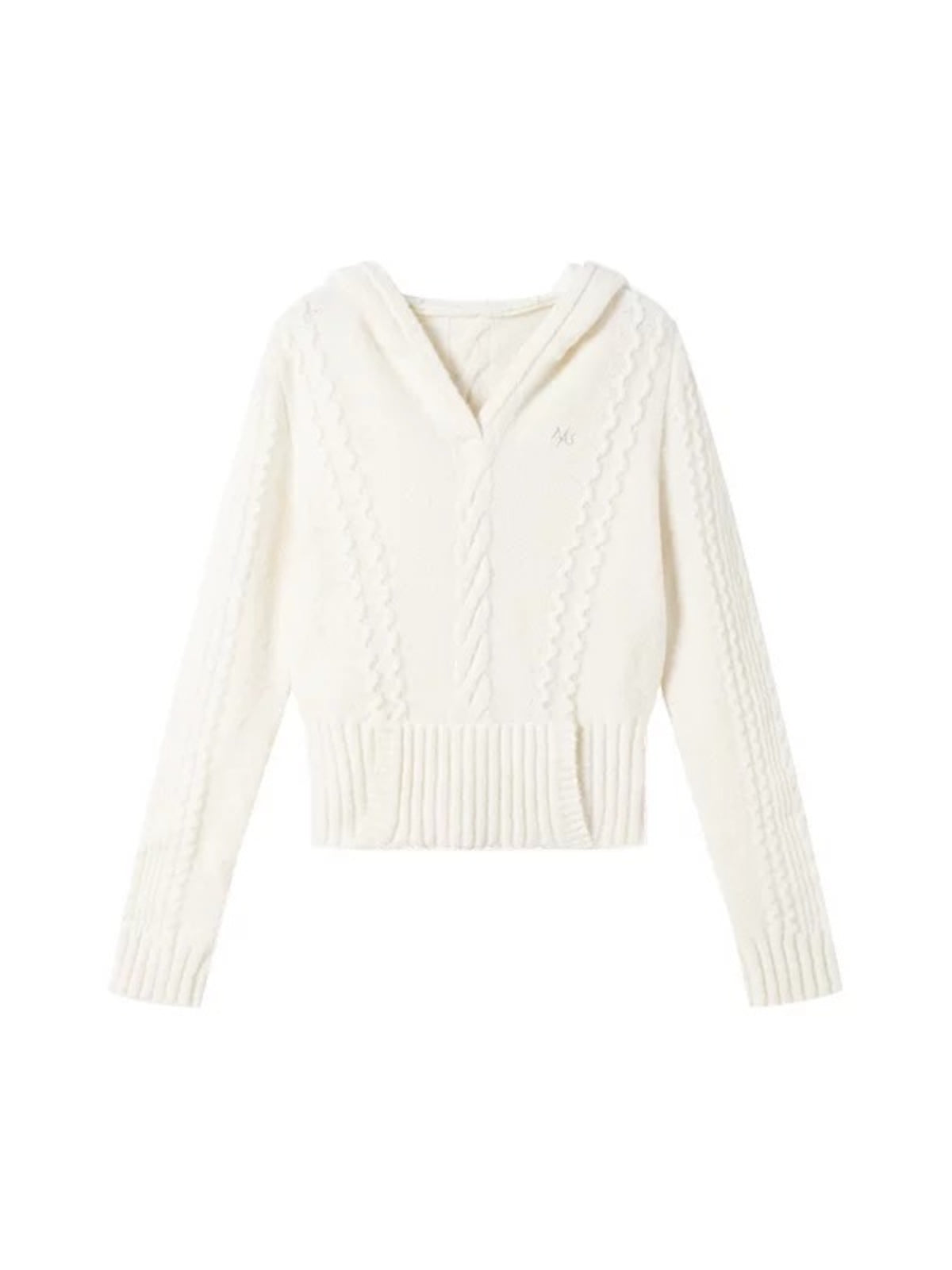 Alpaca Hooded Knit Sweater