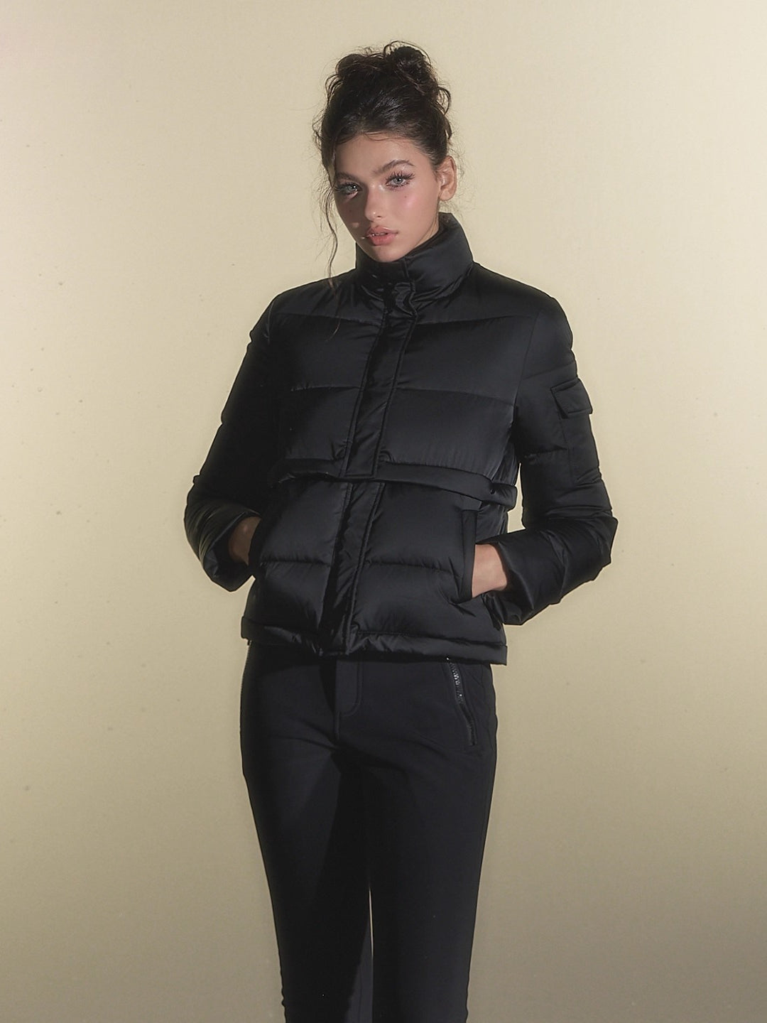 White Duck Down Three-Proof Fabric Down Jacket & Pants Set