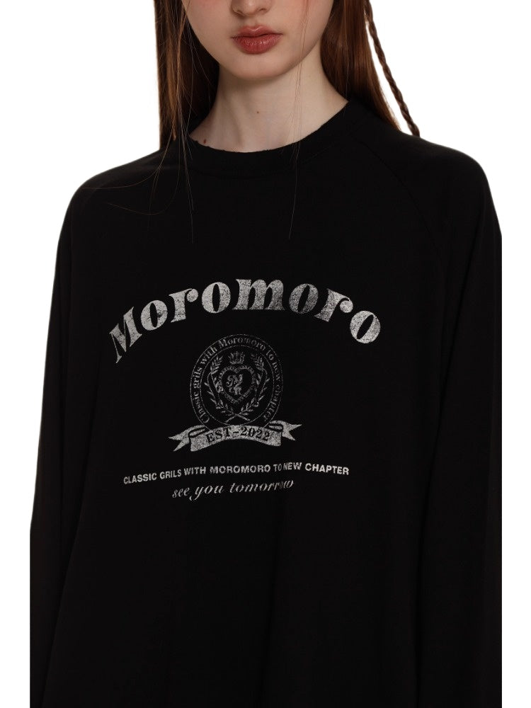 Raglan Sleeve Letter Print Long Sleeve