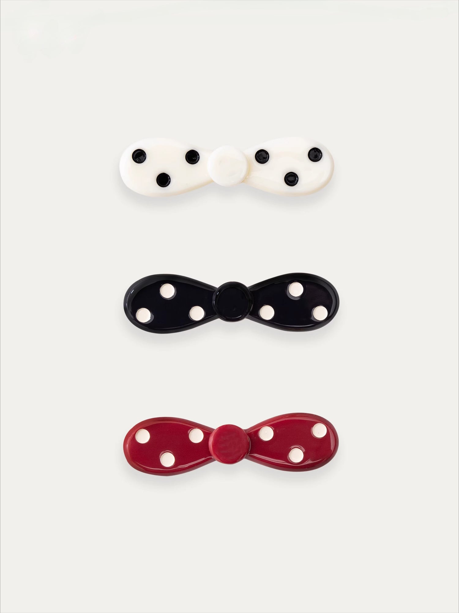 Polka-Dot Bow Hair Clip