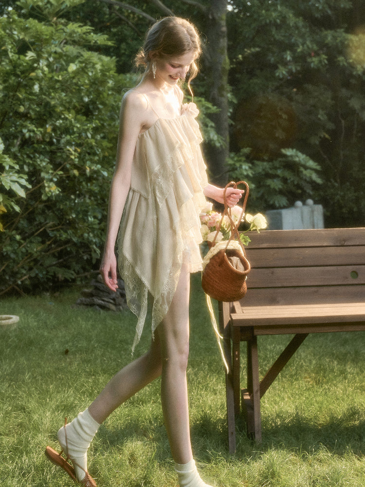 Soft Lace Fairy Tank Top & Skirt Set