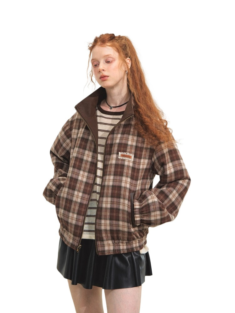 Reversible Vintage Stand-Collar Jacket