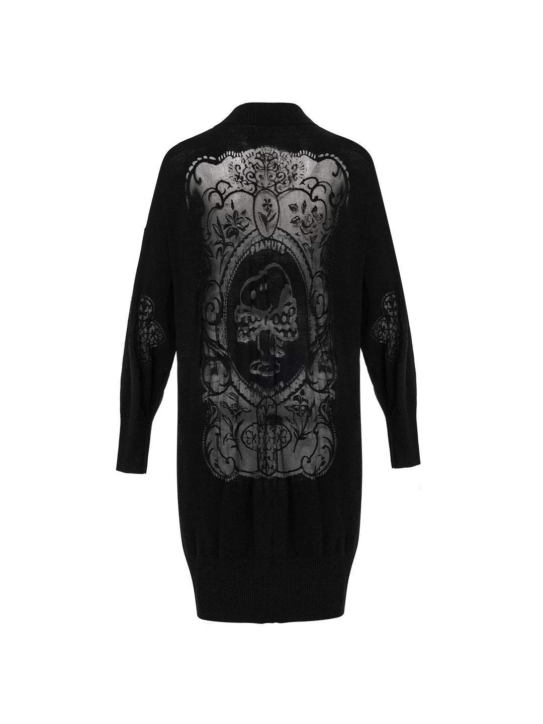 Burnout Sheer Long Cardigan