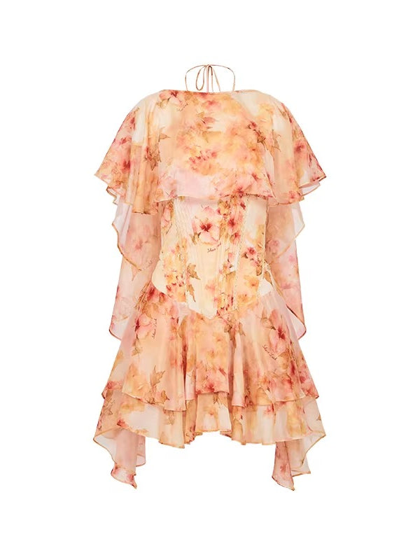 Soffio Floral Chiffon Dress