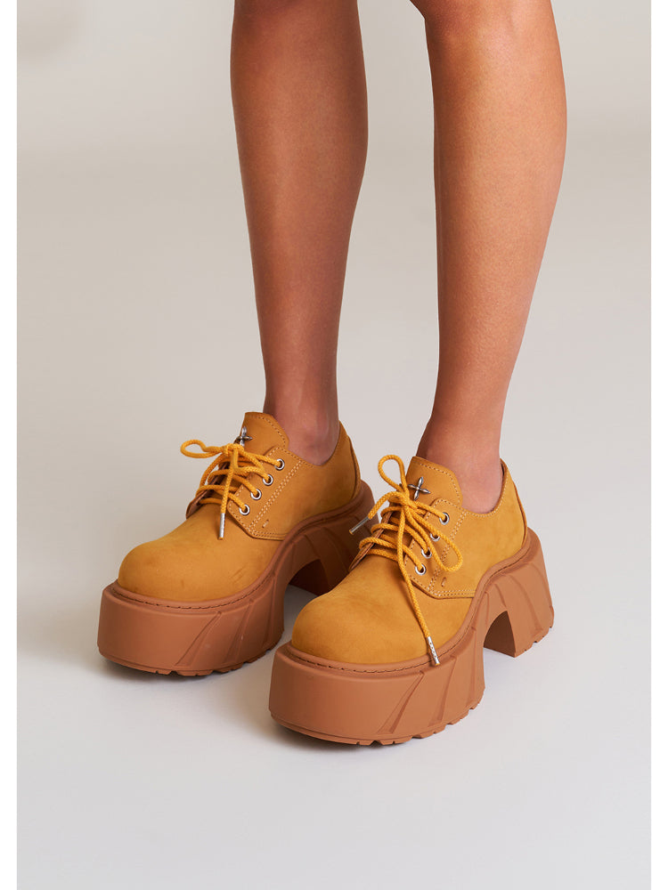 Future Mirage Leather High Heel Derby Snow Mountain