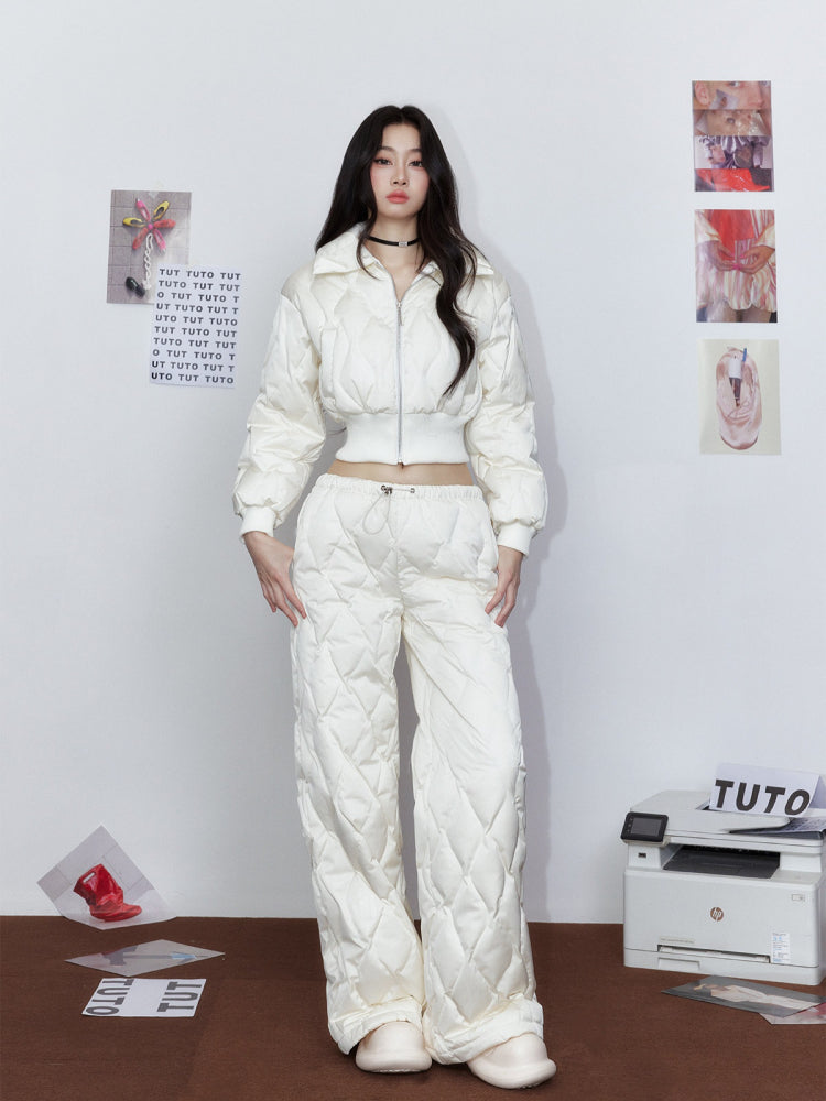 Cloud Atmosphere Pearl Glimmer Short Jacket & Pant Set