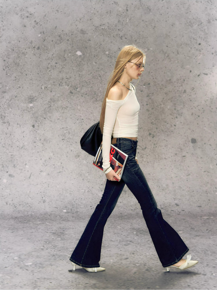 Skins Low-rise Micro Flare Denim Pants