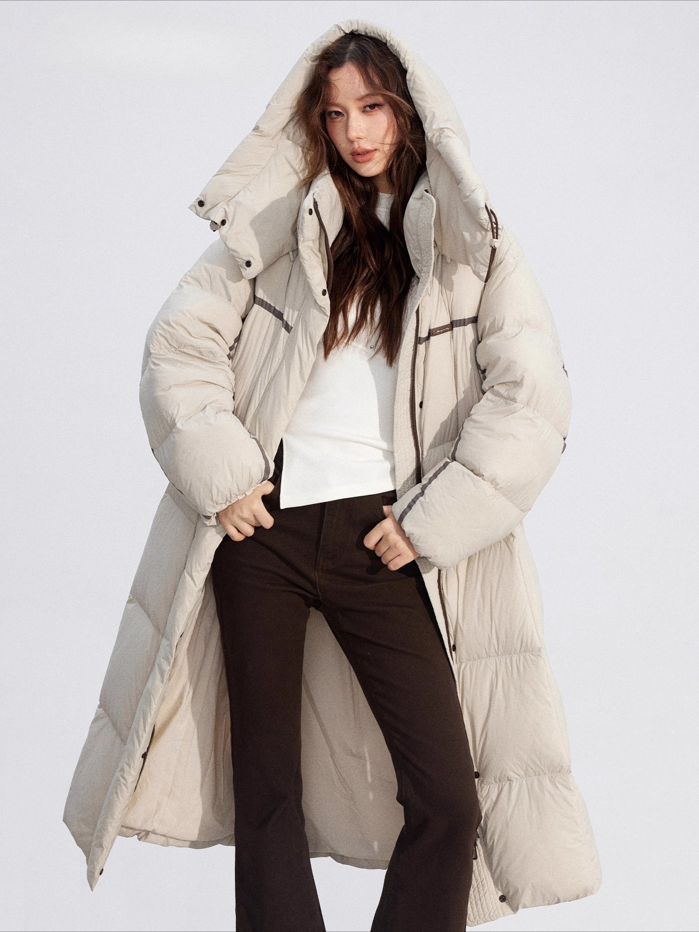 Hooded Long Down Coat