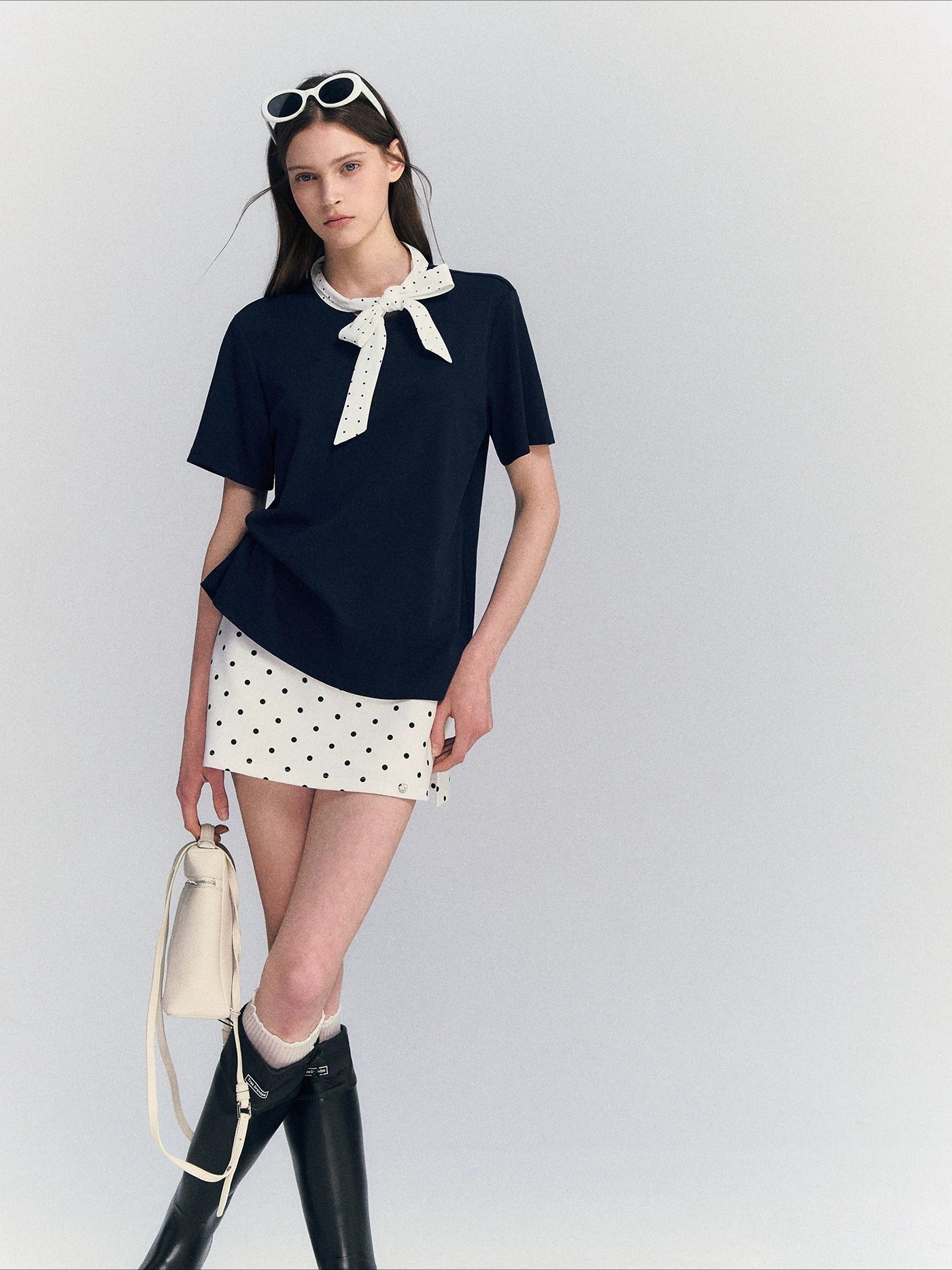 Polka Dot A-Line Skirt