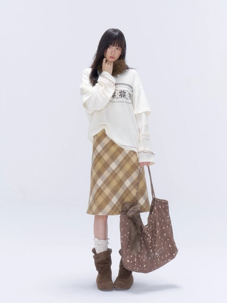 Fair Isle Layered T-Shirt