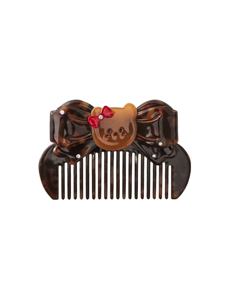 Acetate Rhinestone Bow Comb