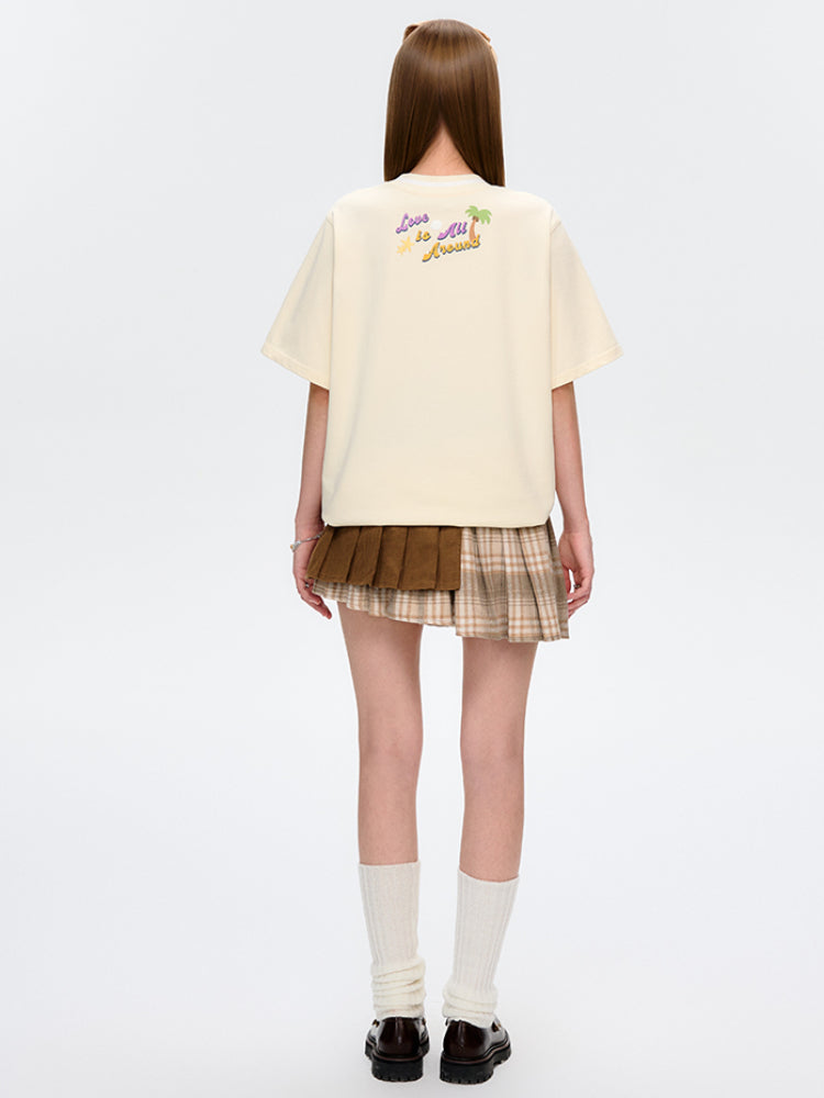 Multi-Doll Cotton Round-Neck T-Shirt