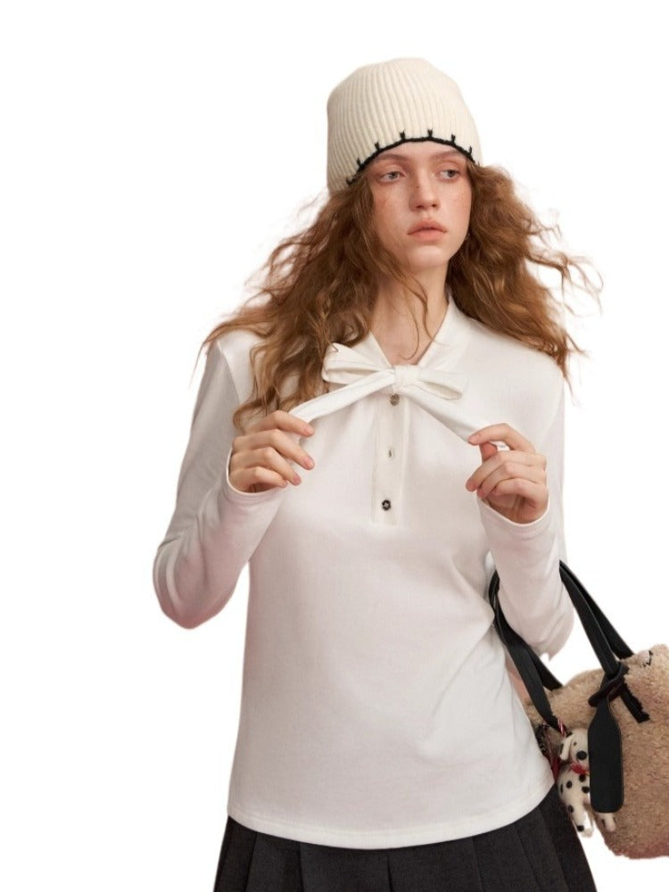 Bow-Tie Velour T-shirt