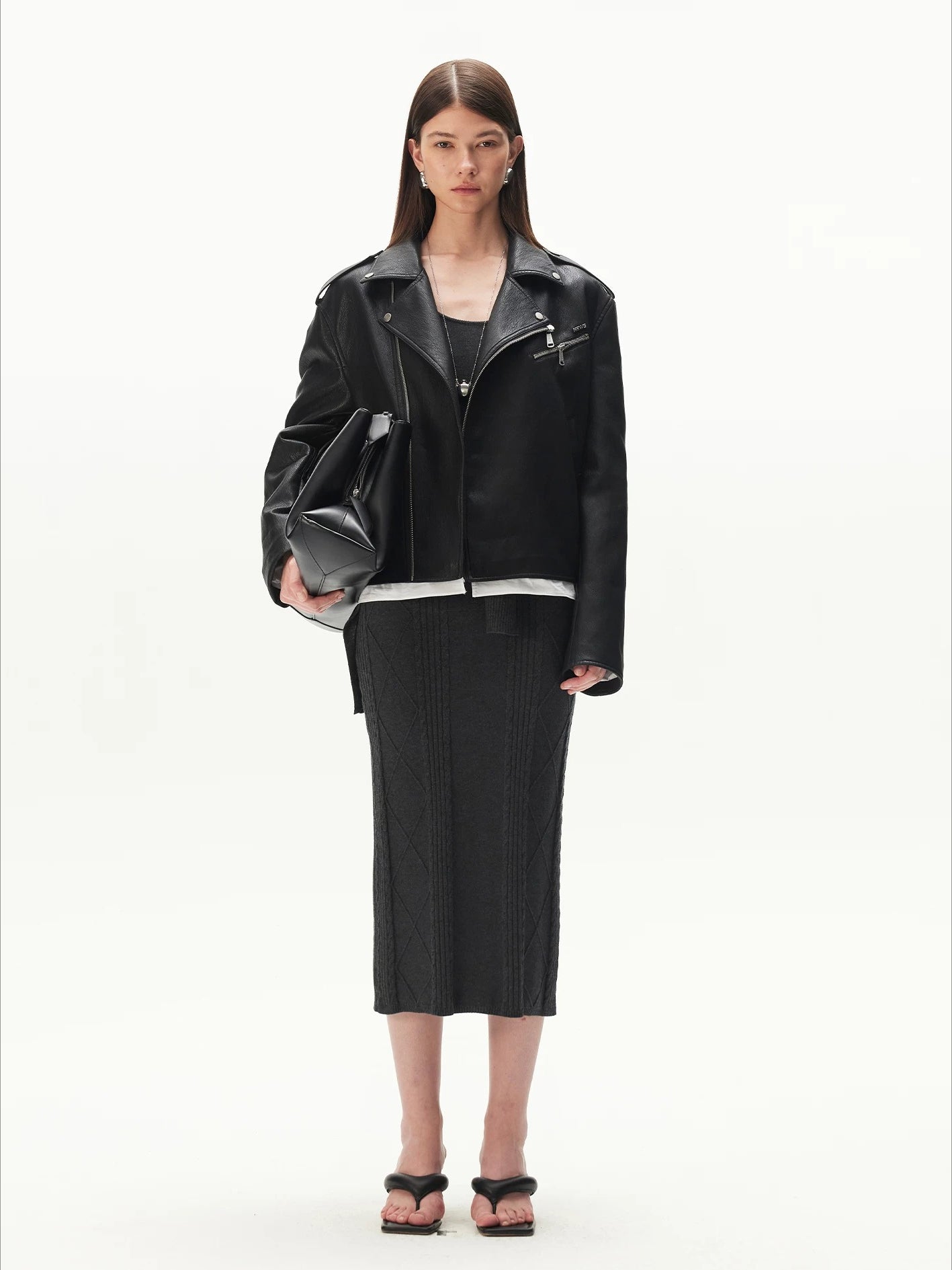 Duro Cable-Knit Argyle Dress