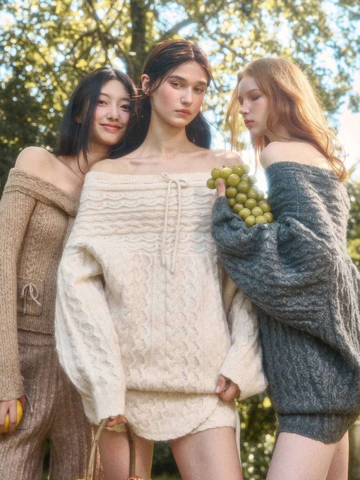 Little Deer Wool Cloud Knit Sweater & Skirt/Shorts Set