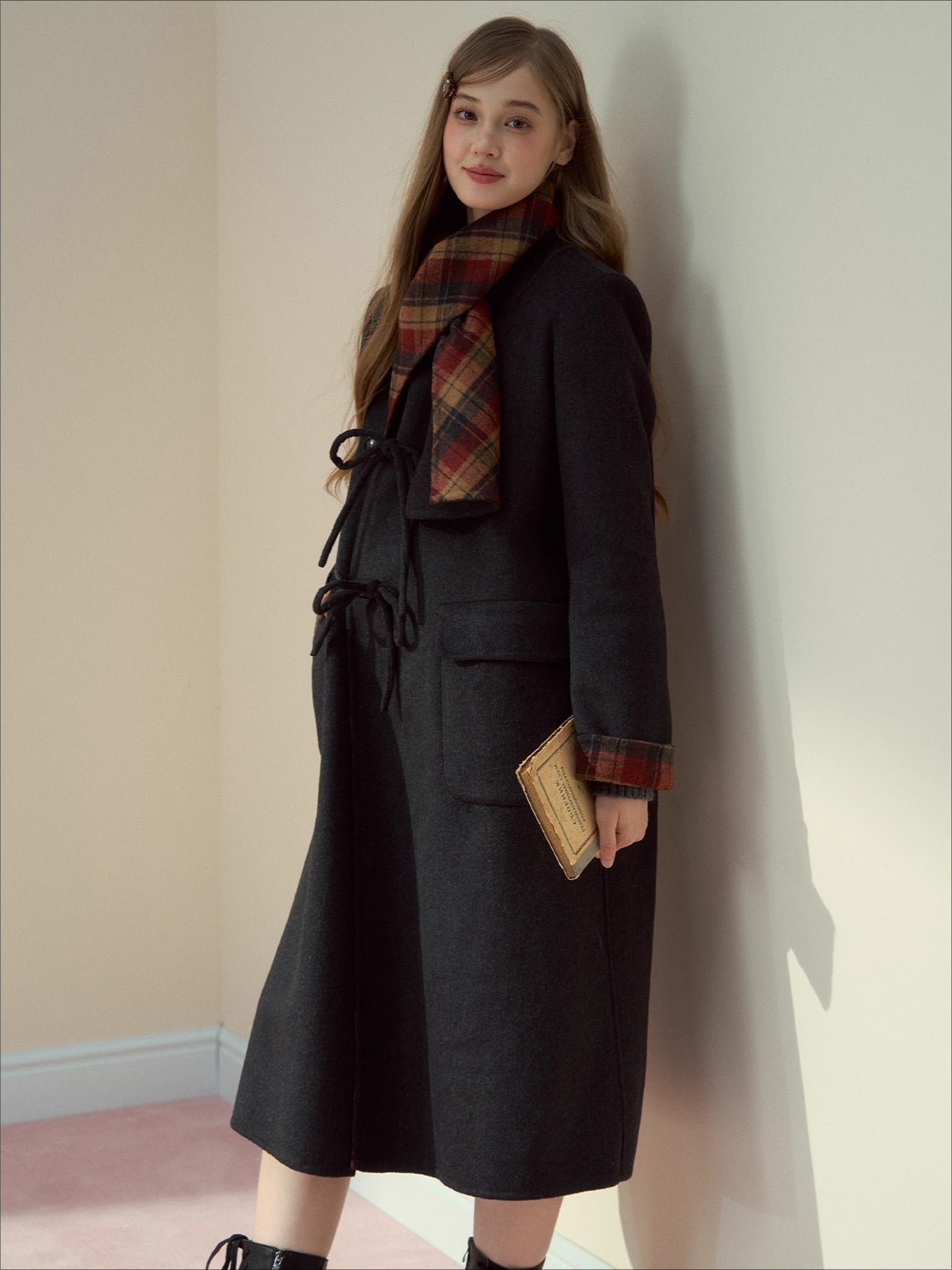 Wool Double-Faced Shawl Coat